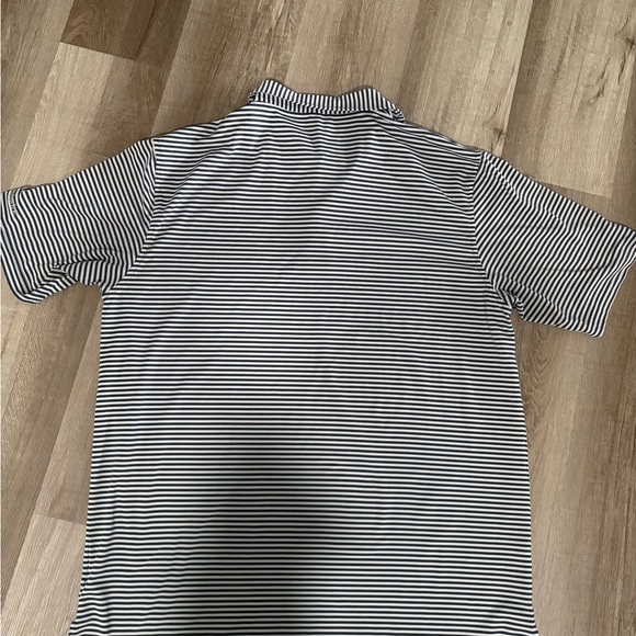 Peter Millar Blue and White Striped Polo Shirt. Size XL - Picture 5 of 7